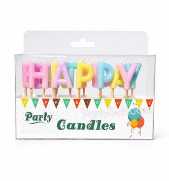 Свечи для торта &ldquo;HAPPY BIRTHDAY&rdquo; пастельные SV-016 фото